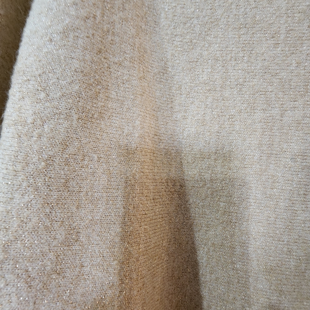 MOD On Trend Women's Shimmer Crewneck Sweater in Beige - Picture 6 of 6